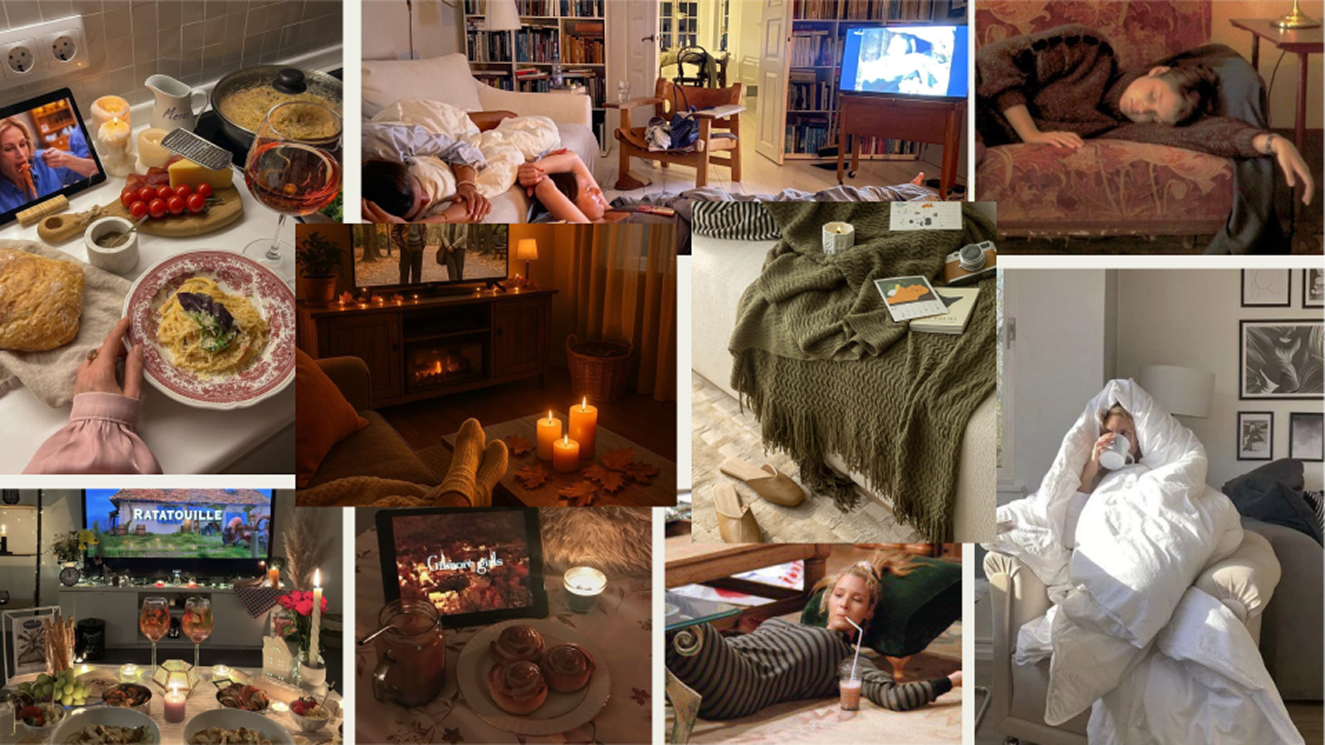 Comfort Zone — cozy lifestyle photo collage
