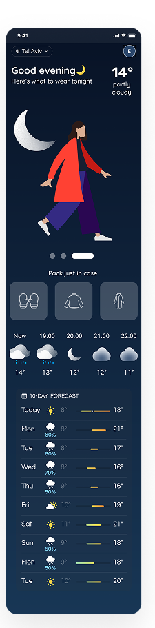 Weather Fit — good evening outfit screen