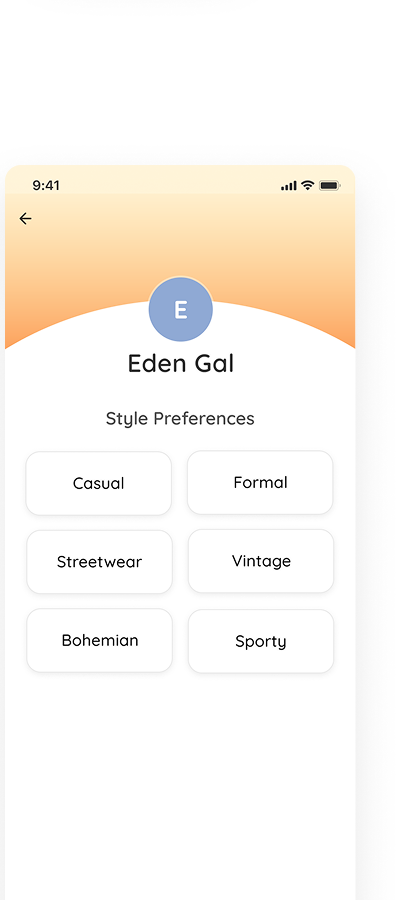 Weather Fit — style preferences screen