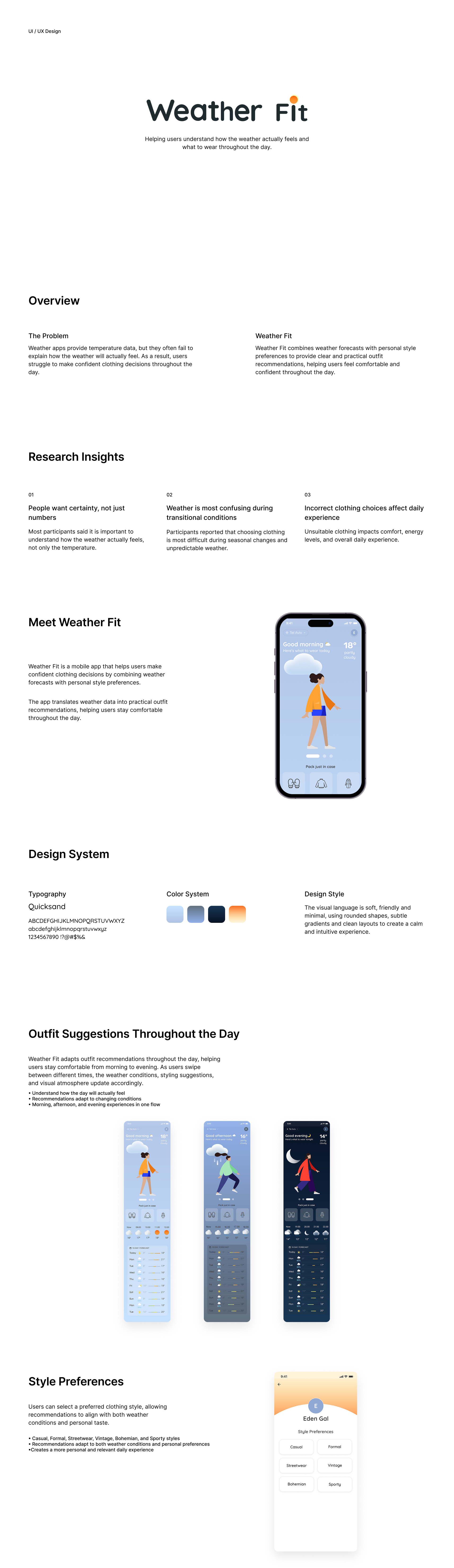 Weather Fit — UI/UX app case study